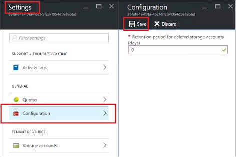 Mengedit periode retensi di portal administrator