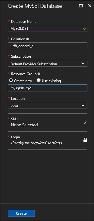 Membuat database MySQL pengujian