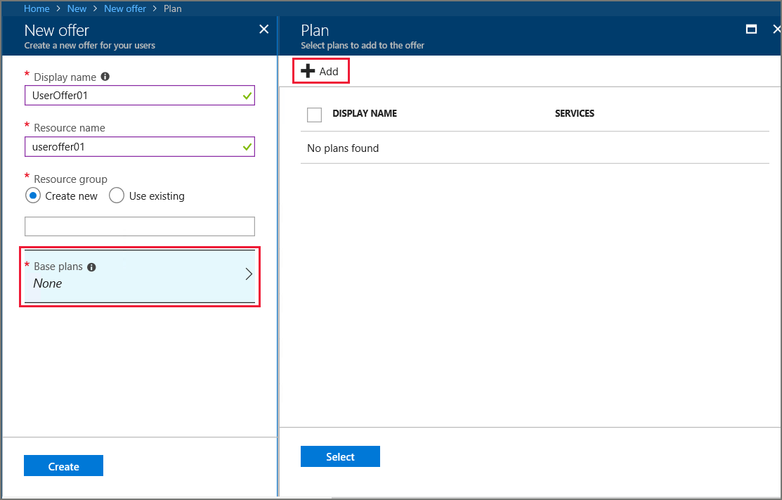 Menambahkan paket di portal administrasi Azure Stack Hub