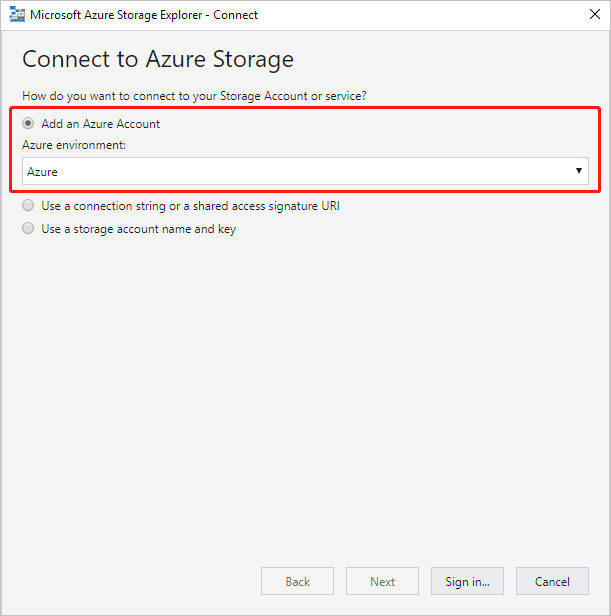 Hubungkan ke Azure storage
