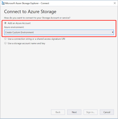 Menyambungkan ke Azure Storage