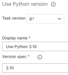 Azure DevOps mengatur versi python 2