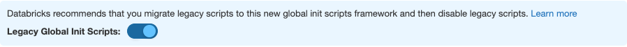menonaktifkan global init script lama
