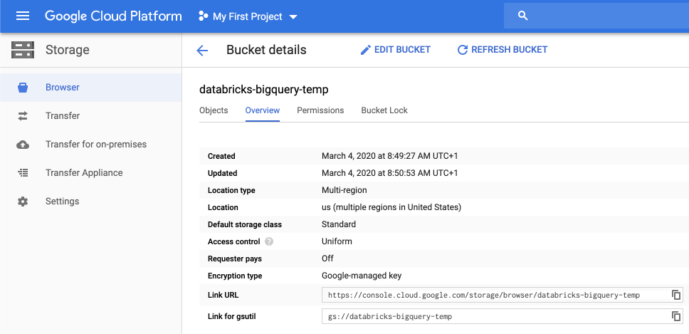 Detail Google Bucket