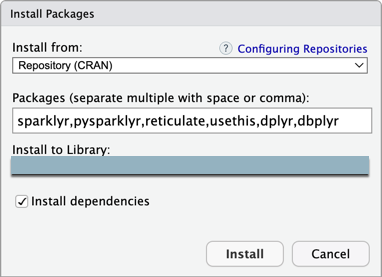 Menginstal dependensi paket Databricks Connect