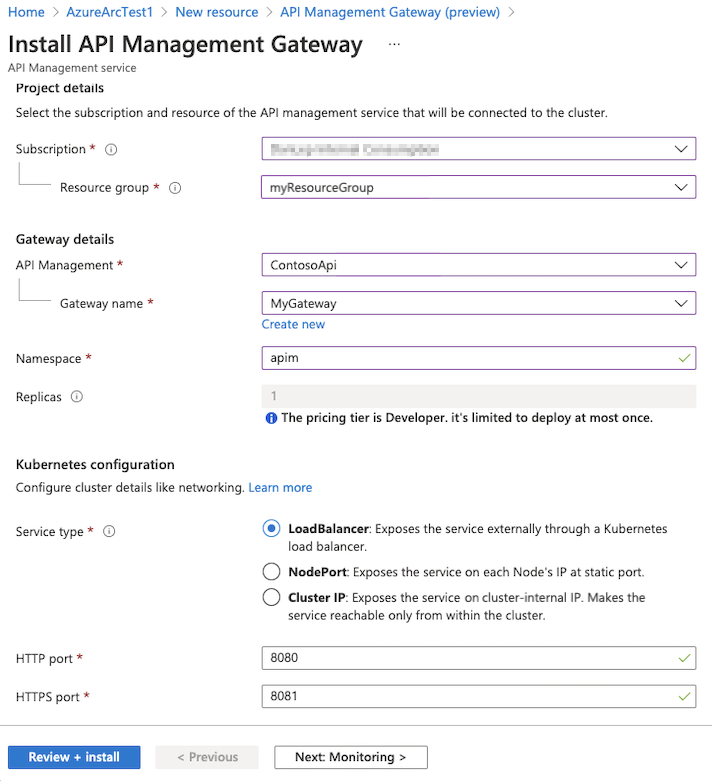 Cuplikan layar penyebaran ekstensi di portal Microsoft Azure