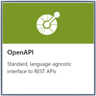 Cuplikan layar pembuatan API dari spesifikasi OpenAPI di portal.