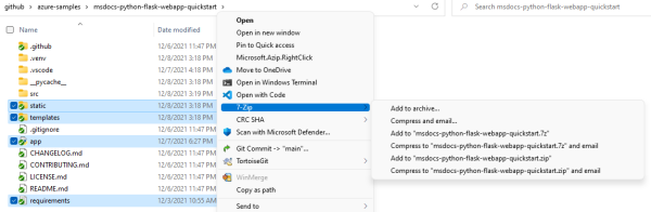 Cuplikan layar yang menunjukkan file yang sedang dikemas ke dalam file ZIP menggunakan 7-Zip.