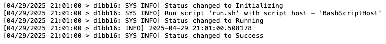 Tangkapan layar yang menunjukkan output log WebJobs.