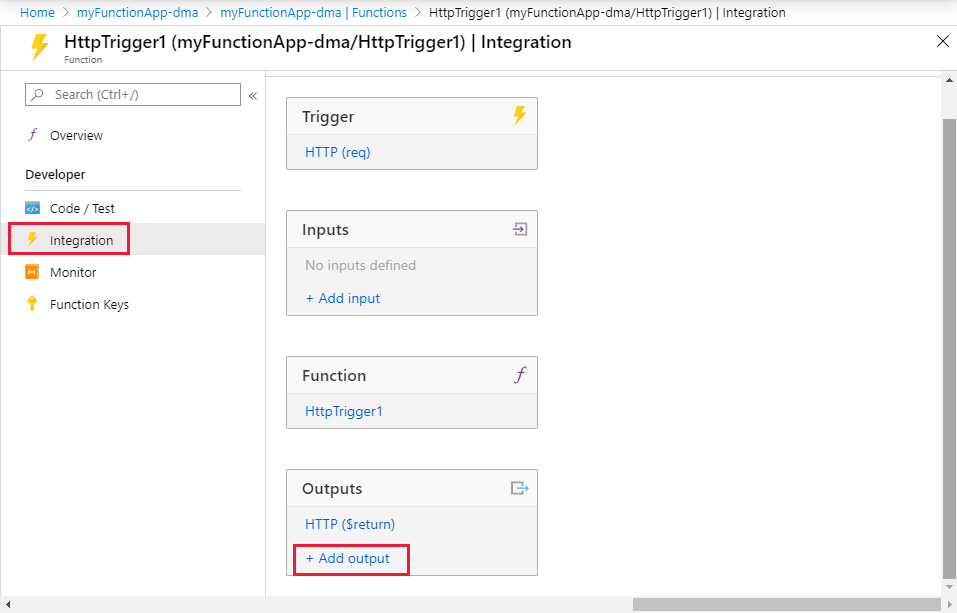 Tambahkan pengikatan data {i>output<i} Microsoft Azure Cosmos DB.