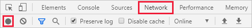 Cuplikan layar yang menunjukkan cara merekam log jaringan di Chrome.