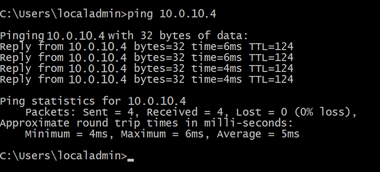 Ping berhasil