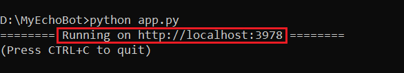 Bot Python berjalan secara lokal