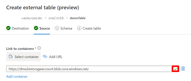 Cuplikan layar tautan kontainer terverifikasi.