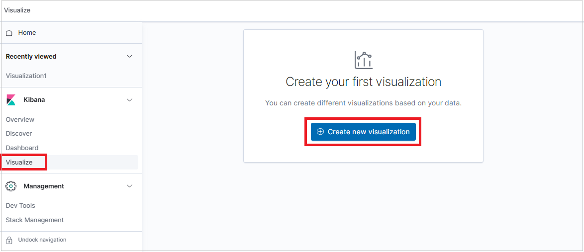 Cuplikan layar memilih tab Visualisasikan.