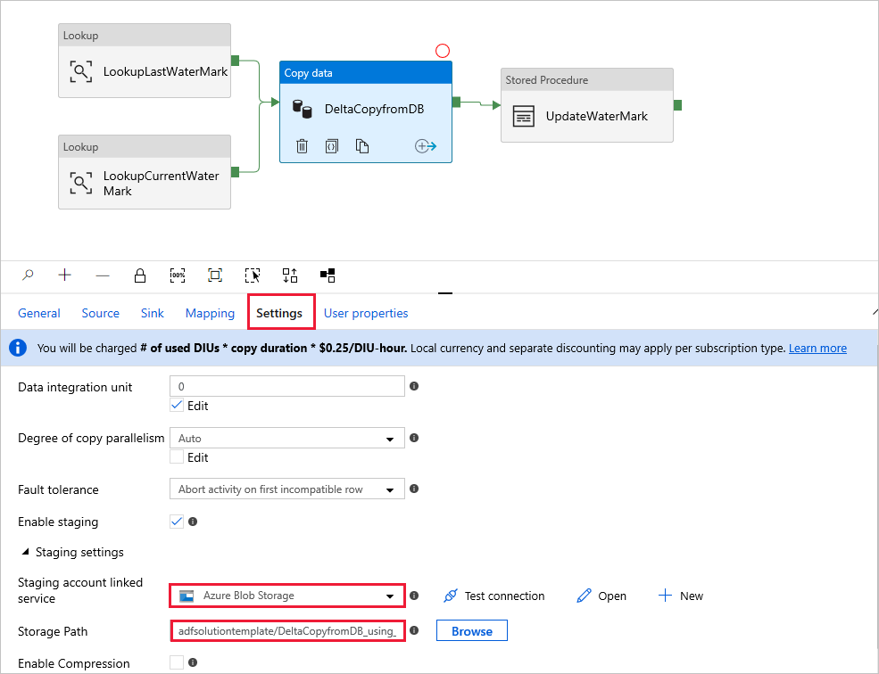 Cuplikan layar memperlihatkan tempat untuk mengonfigurasi Polybase.