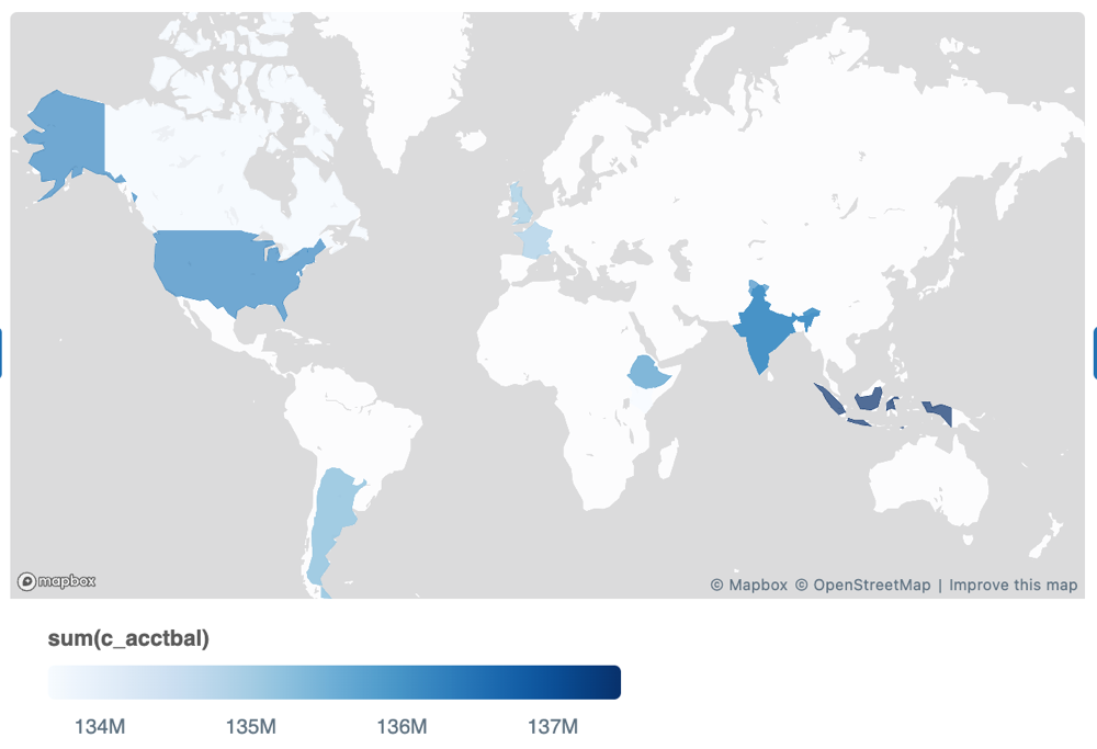 Sebuah peta choropleth dunia.