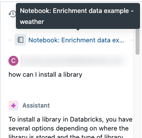 Contoh judul untuk utas Asisten Databricks.