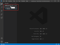 Cuplikan layar yang menunjukkan cara membuat file di Visual Studio Code.