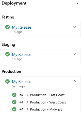 Cuplikan layar yang memperlihatkan kontrol Deploy.