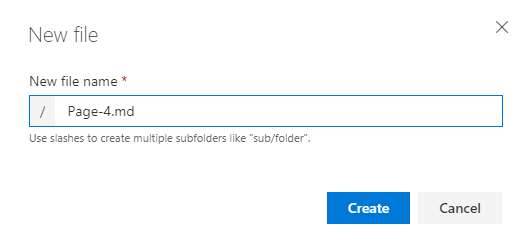 Cuplikan layar memperlihatkan dialog file baru dengan tombol Buat.