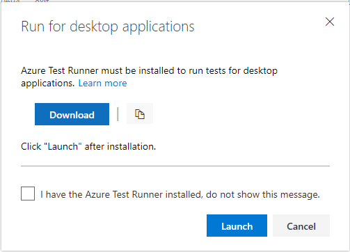 Penginstalan Azure Test Runner