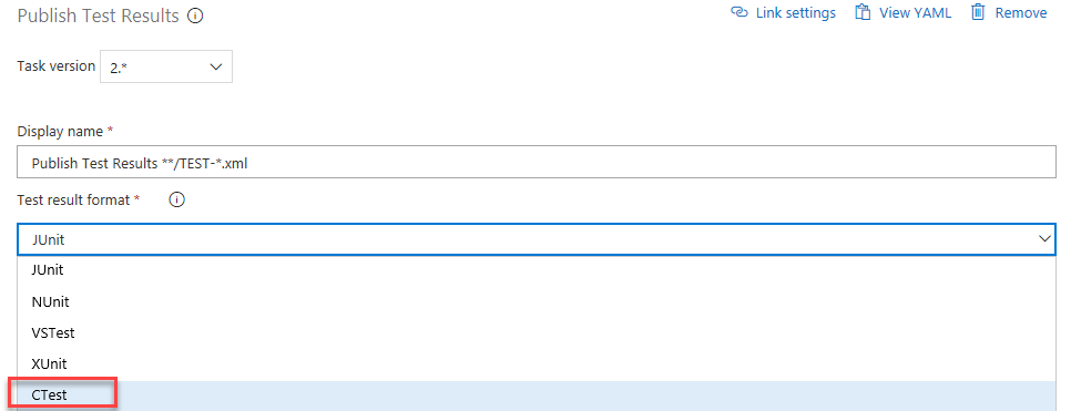 Menerbitkan hasil pengujian CTest dan PHPUnit.