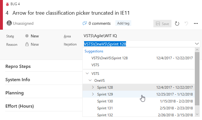 Daftar drop-down perulangan