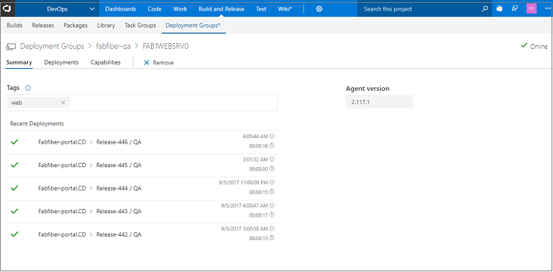 Tag antarmuka pengguna grup penyebaran