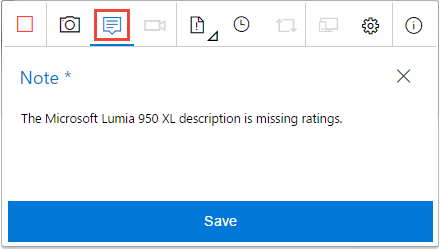 Cuplikan layar memperlihatkan penambahan catatan tentang masalah ini.