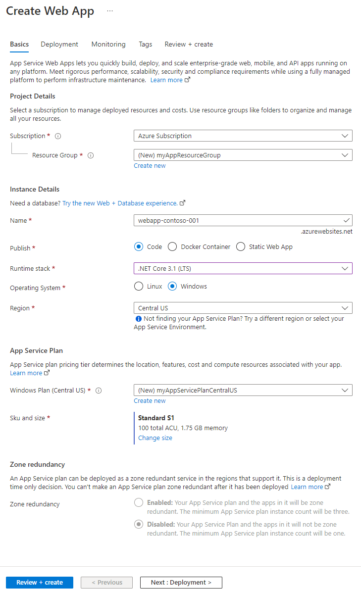 Buat cepat tingkat premium Azure Front Door di portal Azure.