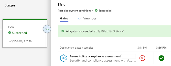 Cuplikan layar Policy Gates.