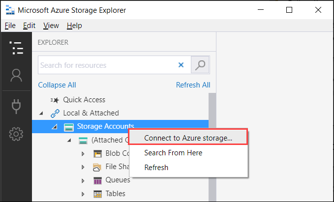 Konfigurasikan Storage Explorer 2