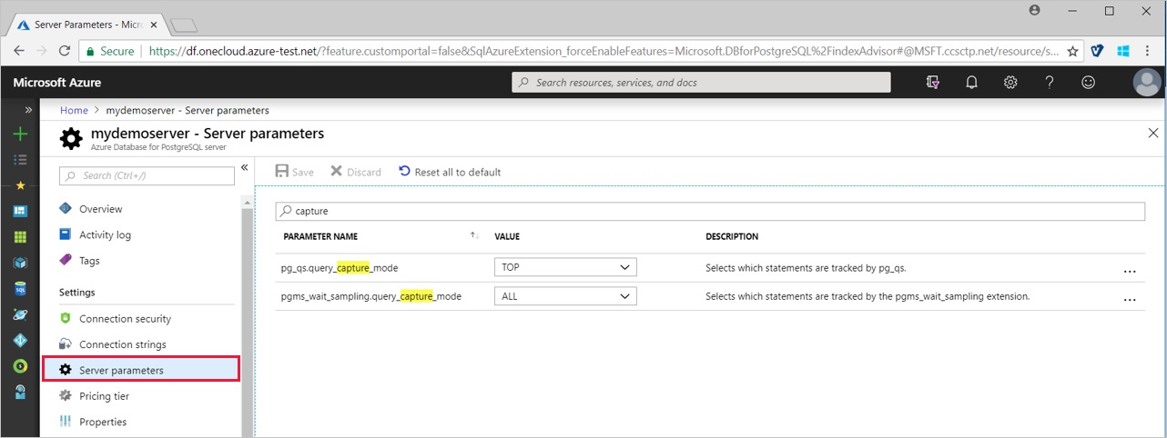 Tutorial: Memantau dan menyetel - Azure Database for PostgreSQL