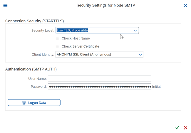 Konfigurasi keamanan SMTP di SCOT