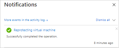 Pemberitahuan keberhasilan perlindungan ulang