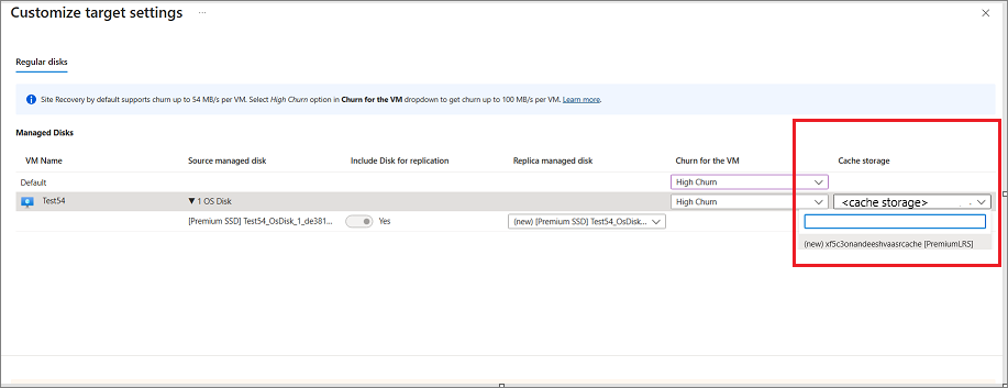 Cuplikan layar penyimpanan Cache.