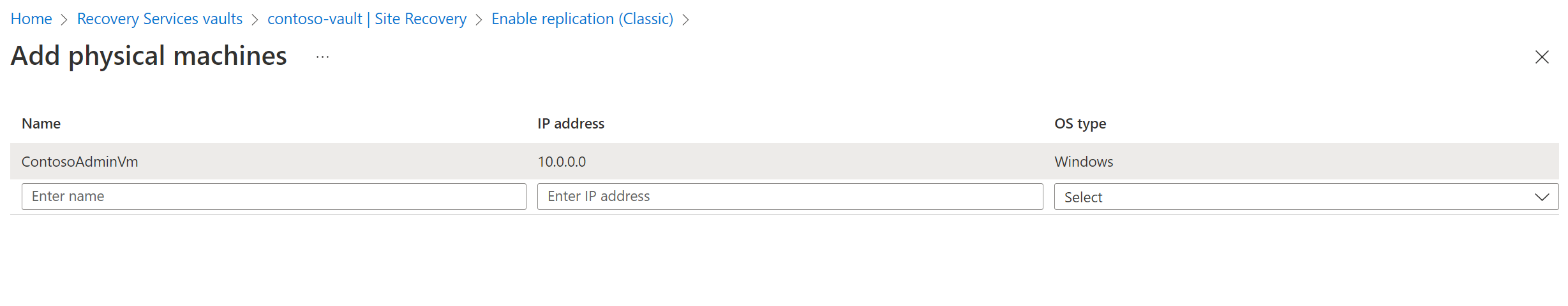Cuplikan layar halaman tambahkan mesin.