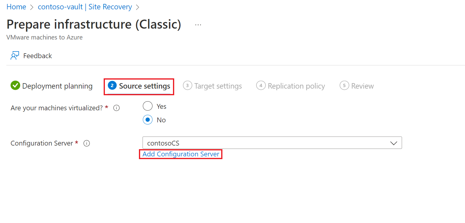 Cuplikan layar halaman pengaturan sumber.
