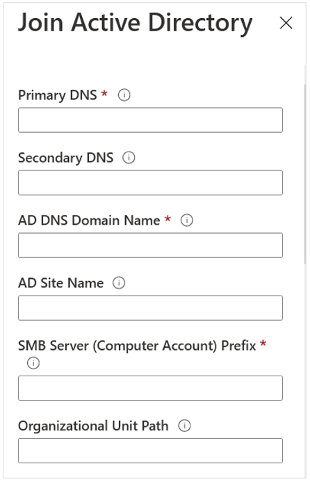 Cuplikan layar menu koneksi Bergabung dengan Active Directory.