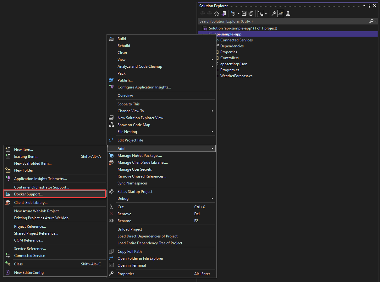 Visual Studio Tambahkan Dukungan Docker