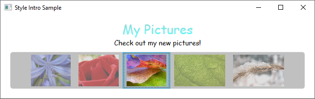 Tampilan Daftar Gaya