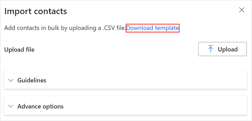 Download template CSV untuk membuat daftar penerima.