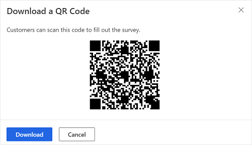 Dapatkan kode QR survei untuk dibagikan.