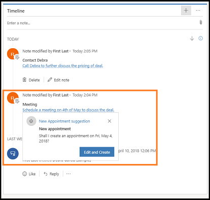 Tangkapan layar membuat janji temu.