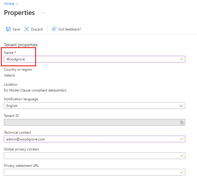 Cuplikan layar pengeditan nama penyewa.