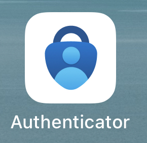 Cuplikan layar memperlihatkan ikon aplikasi Microsoft Authenticator di iOS.