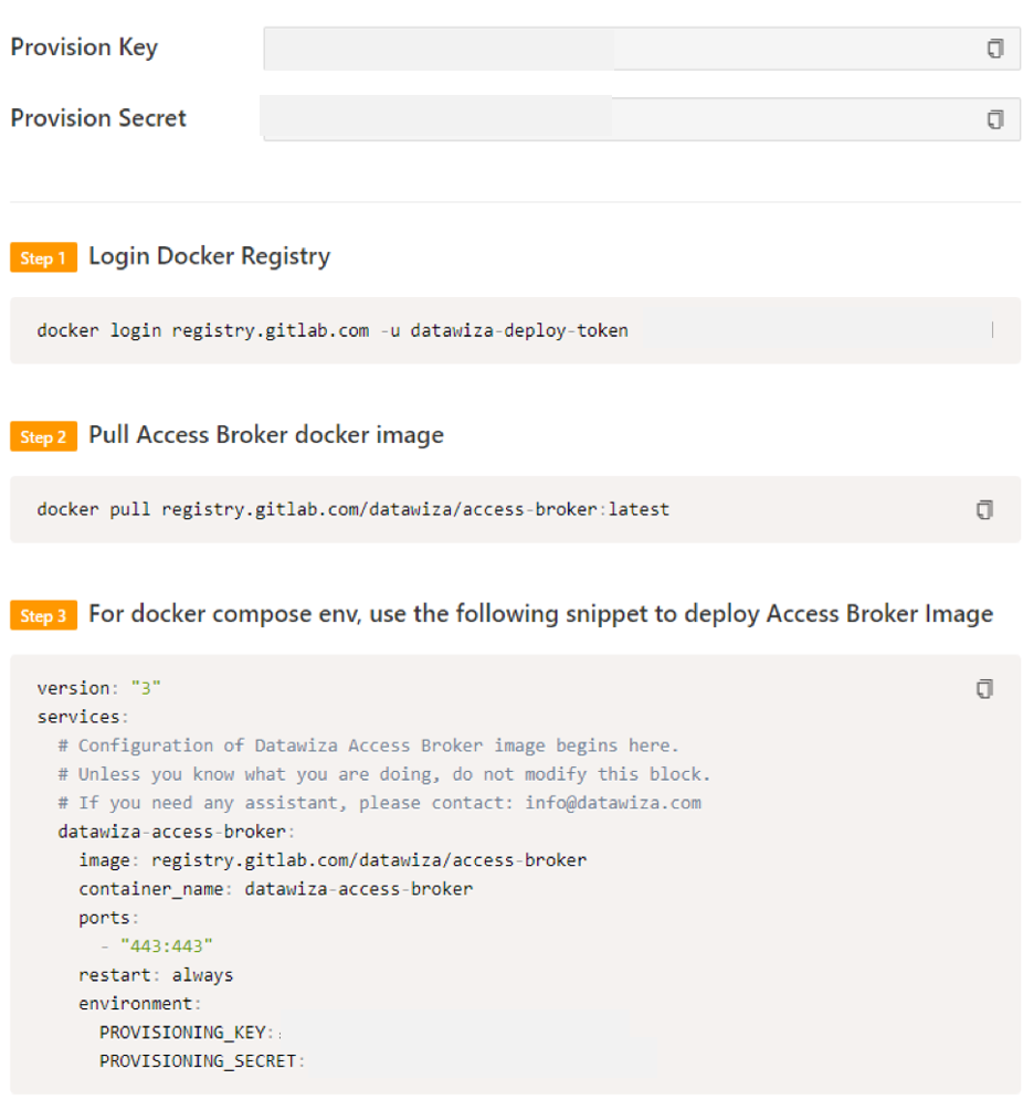 Cuplikan layar entri Docker.