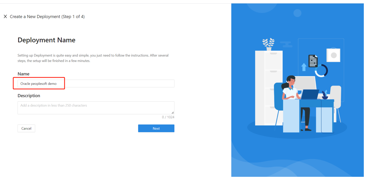 Cuplikan layar bidang Nama di bawah Nama Penyebaran.