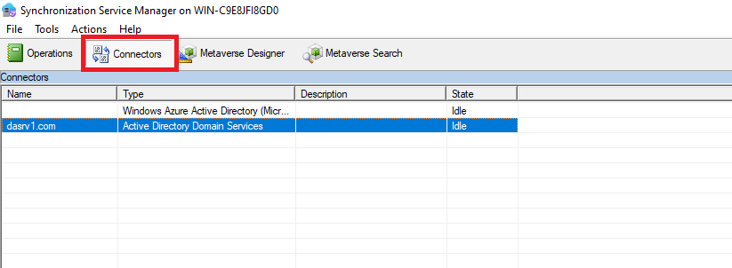 Cuplikan layar Konektor.